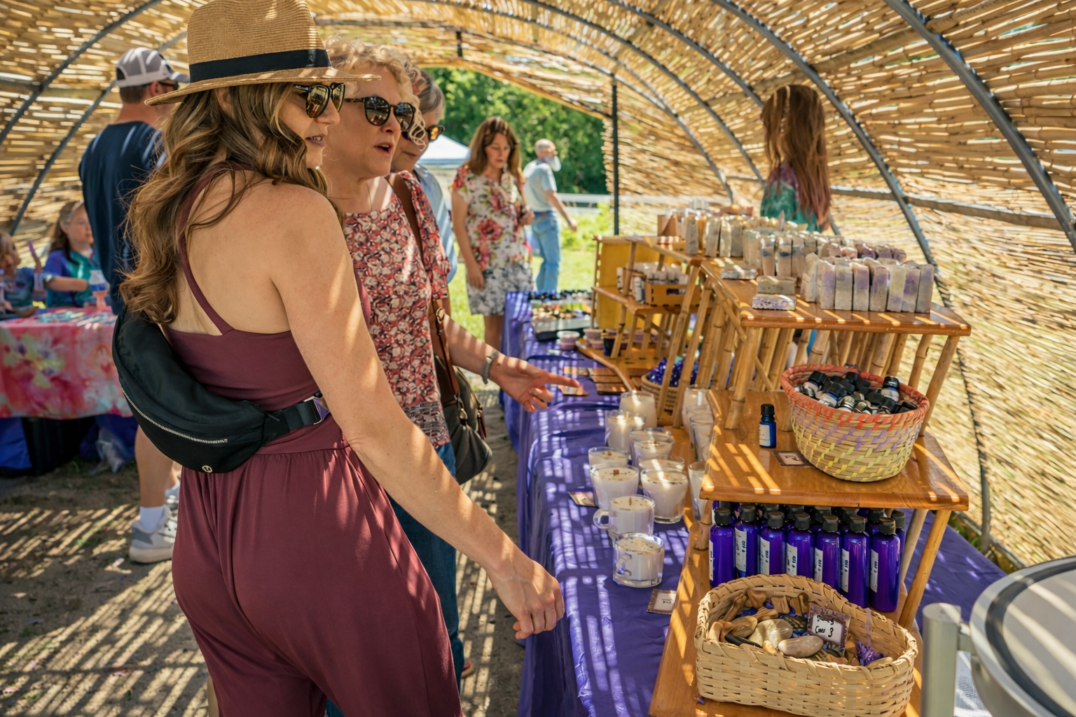 Lavender products booth at the festival