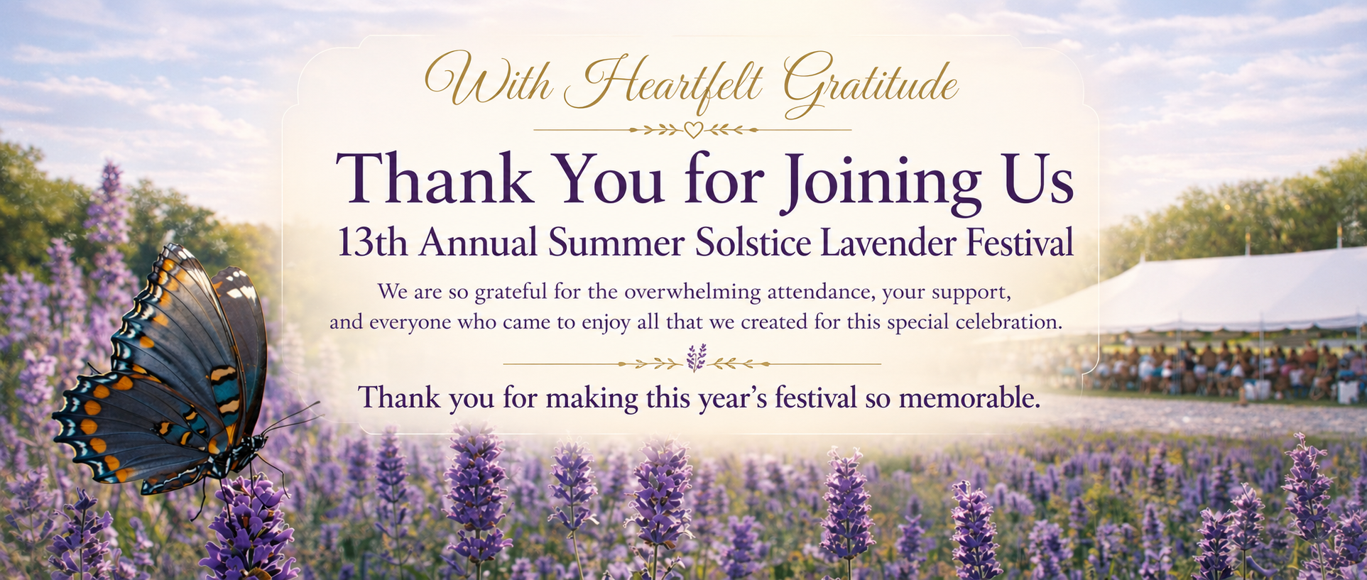 THANK YOU! 2026 Summer Solstice Lavender Festival